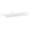 High Gloss White Bookshelf Boards - 4 pcs | Hipomarket