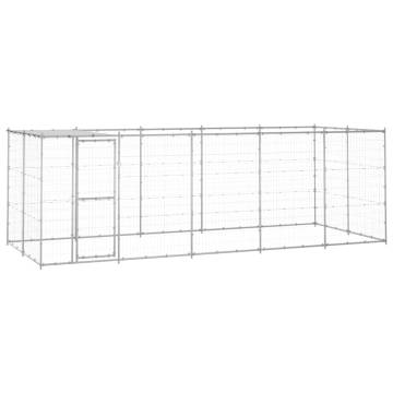 Galvanised Steel Outdoor Dog Kennel - 12.1 m² | HipoMarket UK