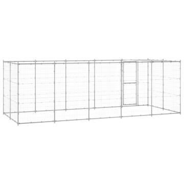 Galvanised Steel Outdoor Dog Kennel - 12.1 m² | HipoMarket UK