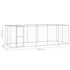 Galvanised Steel Outdoor Dog Kennel - 12.1 m² | HipoMarket UK