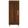 Stylish Highboard Brown Oak - 34.5x34x180 cm Engineered Wood