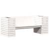 Planter Bench White - 2-in-1 Garden Seat & Planter | Hipomarket