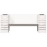 Planter Bench White - 2-in-1 Garden Seat & Planter | Hipomarket