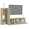 3 Piece TV Cabinet Set in Sonoma Oak - Stylish Storage Solution