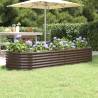 Garden Raised Bed Powder-coated Steel 224x80x36 cm Brown Colour brown Size 224 x 80 x 36 cm Quantity in Package 1 