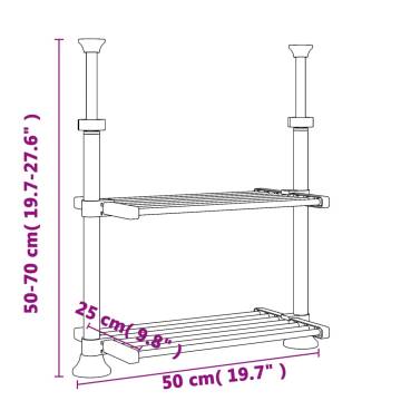 Trendy Aluminium Kitchen Shelf - 50x25x(50-70) cm