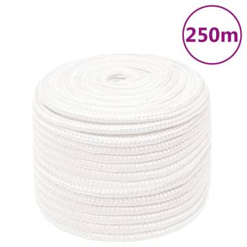 Boat Rope Full White 14mm 250m - Durable Polypropylene