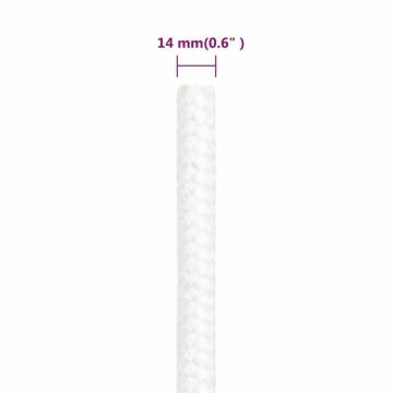 Boat Rope Full White 14mm 250m - Durable Polypropylene