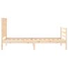 Single Solid Wood Bed Frame with Headboard - HipoMarket