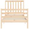 Single Solid Wood Bed Frame with Headboard - HipoMarket