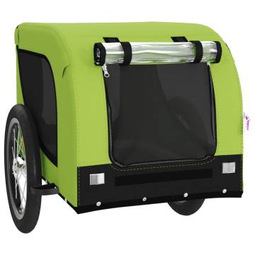 Pet Bike Trailer - Green & Black Oxford Fabric & Iron