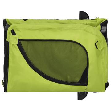 Pet Bike Trailer - Green & Black Oxford Fabric & Iron