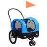 2-in-1 Pet Bike Trailer & Jogging Stroller - Blue & Black