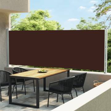 Brown Patio Retractable Side Awning 600x160 cm - HipoMarket