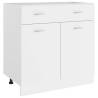 Drawer Bottom Cabinet White 80x46x81.5 cm Engineered Wood Colour white Quantity in Package 1 Model drawer bottom cabinet 80 cm Number of 