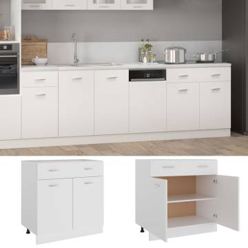 Drawer Bottom Cabinet White 80x46x81.5 cm | Hipomarket