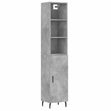 Stylish Highboard Concrete Grey - Durable Engineered Wood | HipoMarket