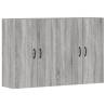 Stylish Wall Mounted Cabinets - Grey Sonoma (2 pcs)