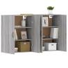 Stylish Wall Mounted Cabinets - Grey Sonoma (2 pcs)