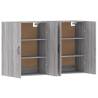 Stylish Wall Mounted Cabinets - Grey Sonoma (2 pcs)