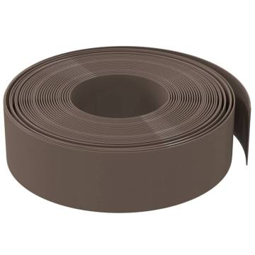 Garden Edgings 4 pcs Brown 10 m 15 cm Polyethylene | HipoMarket