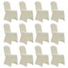 Stretch Cream Chair Cover 12pcs - Elegant Event Decor