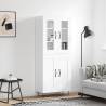 Highboard High Gloss White 69.5x34x180 cm | Stylish Storage