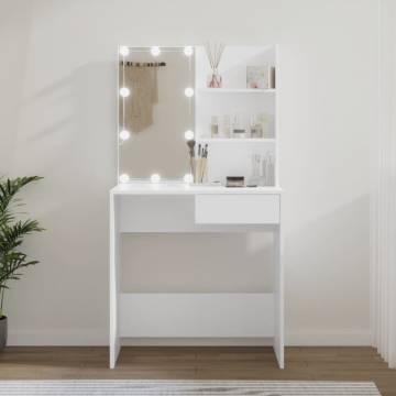 Stylish Dressing Table with LED - 74.5x40x141 cm