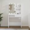 Dressing Table with LED White 74.5x40x141 cm Colour white Quantity in Package 1 