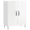 Highboard High Gloss White 69.5x34x180 cm | Stylish Storage