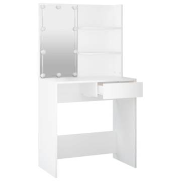 Stylish Dressing Table with LED - 74.5x40x141 cm