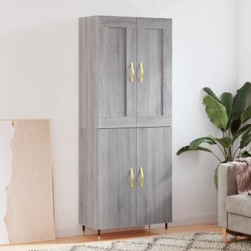 Highboard Grey Sonoma - Stylish Storage Solution | HipoMarket