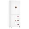 Stylish Highboard White 69.5x34x180cm - Hipomarket