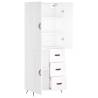 Stylish Highboard White 69.5x34x180cm - Hipomarket