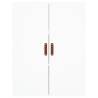 Stylish Highboard White 69.5x34x180cm - Hipomarket