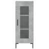 Stylish Highboard - Concrete Grey 34.5x34x180 cm