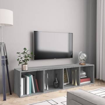 Grey Sonoma Book Cabinet/TV Cabinet - 143x30x36cm