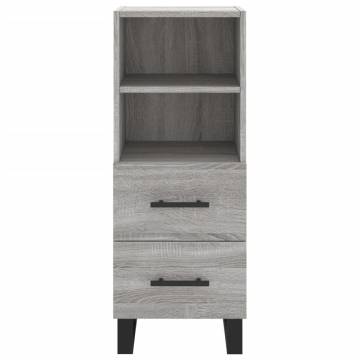 Elegant Grey Sonoma Highboard - 34.5x34x180 cm | HiPoMarket