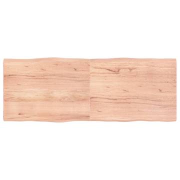 Live Edge Light Brown Oak Table Top | 160x60 cm - Hipomarket