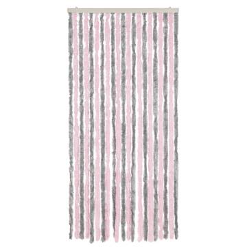 Fly Curtain Silver Grey & Pink 90x200 cm - Insect Protection