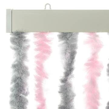 Fly Curtain Silver Grey & Pink 90x200 cm - Insect Protection