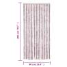 Fly Curtain Silver Grey & Pink 90x200 cm - Insect Protection