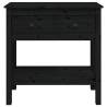 Black Console Table 75x35 cm | Solid Pine Wood | Stylish Decor