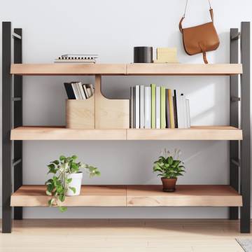 Rustic Wall Shelf - Solid Oak, 140x50x(2-6) cm | Hipo Market