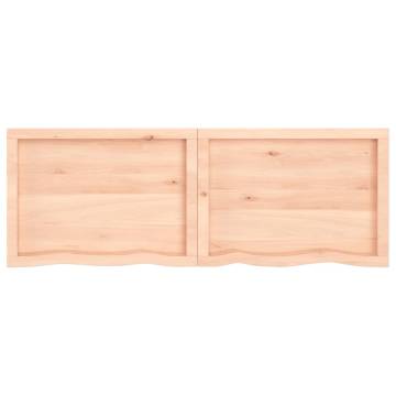 Rustic Wall Shelf - Solid Oak, 140x50x(2-6) cm | Hipo Market