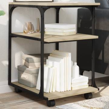 3-Tier Printer Stand - Sonoma Oak | Organize Your Workspace