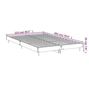 Black Bed Frame 120x200 cm | Durable Engineered Wood