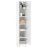 Stylish Highboard High Gloss White | Durable Engineered Wood