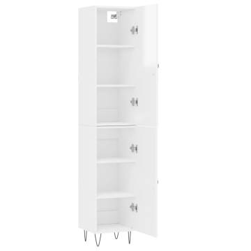 Stylish Highboard High Gloss White | Durable Engineered Wood