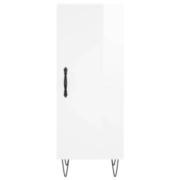 Stylish Highboard High Gloss White | Durable Engineered Wood